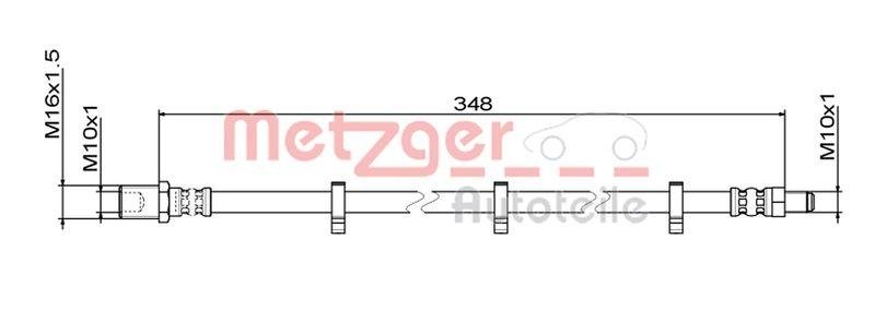 METZGER 4111498 Bremsschlauch für IVECO VA links/rechts