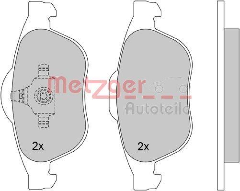 METZGER 1170161 Bremsbelagsatz, Scheibenbremse WVA 23 248