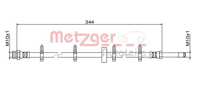 METZGER 4111499 Bremsschlauch für IVECO HA links/rechts