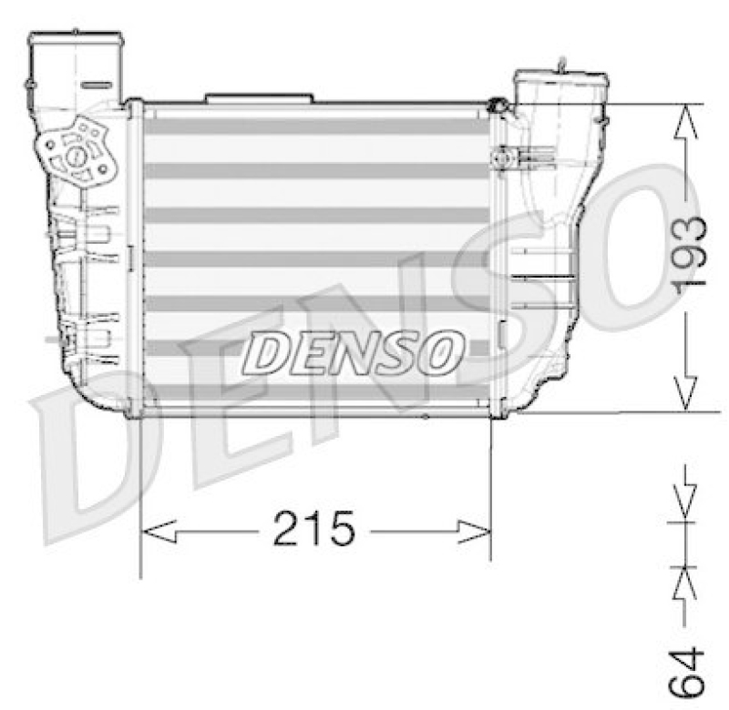 DENSO DIT02020 Ladeluftkühler AUDI A4 Avant (8E5, B6) 1.8 T (2002 - 2004)