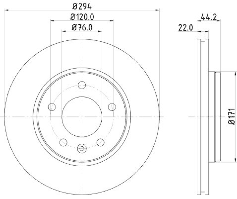 HELLA 8DD 355 128-031 Bremsscheibe für VW