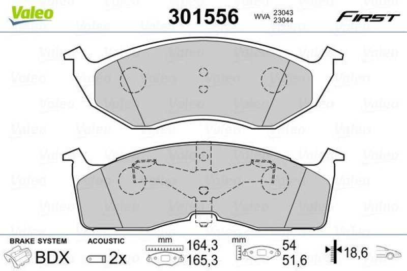 VALEO 301556 SBB-Satz FIRST