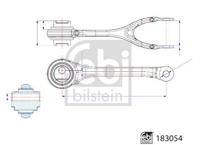 FEBI BILSTEIN 183054 Querlenker mit Lager f&uuml;r Mercedes-Benz