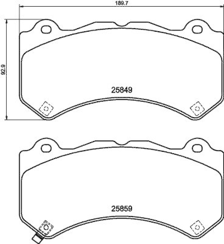 HELLA 8DB 355 021-041 Scheibenbremsbelagsatz