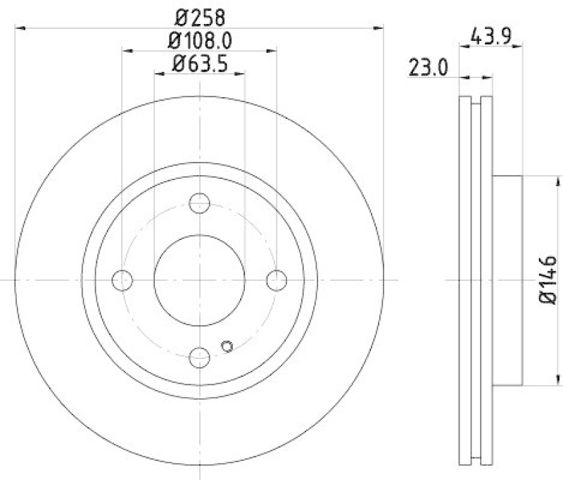 HELLA 8DD 355 115-371 Bremsscheibe