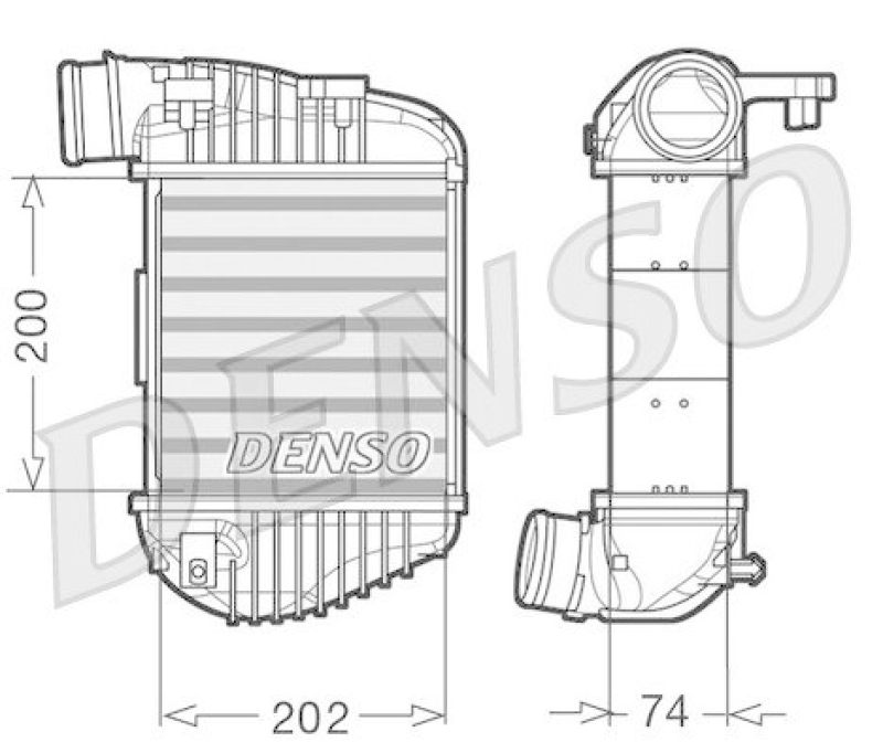 DENSO DIT02023 Ladeluftkühler AUDI A6 Avant (4F5, C6) 2.7 TDI (2005 - 2008)