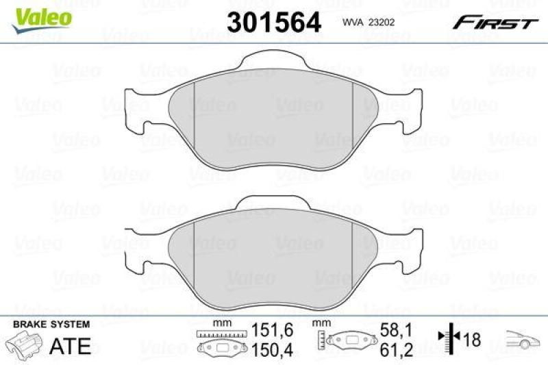 VALEO 301564 SBB-Satz FIRST