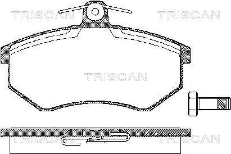 TRISCAN 8110 29934 Bremsbelag Vorne f&uuml;r Audi 80, Volkswagen Passat