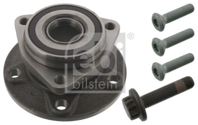 FEBI BILSTEIN 40658 Radlagersatz mit Radnabe, ABS-Impulsring und Befestigungsschrauben für VW-Audi