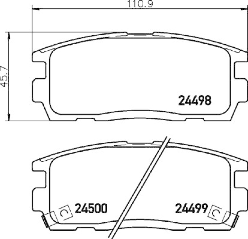 HELLA 8DB 355 012-951 Bremsbelagsatz Scheibenbremse