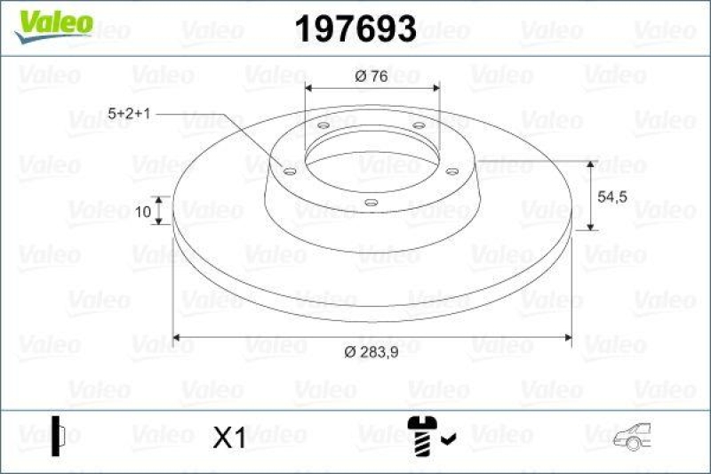 VALEO 197693 Bremsscheibe