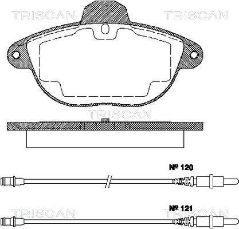 TRISCAN 8110 38003 Bremsbelag Vorne für Citroen Xantia