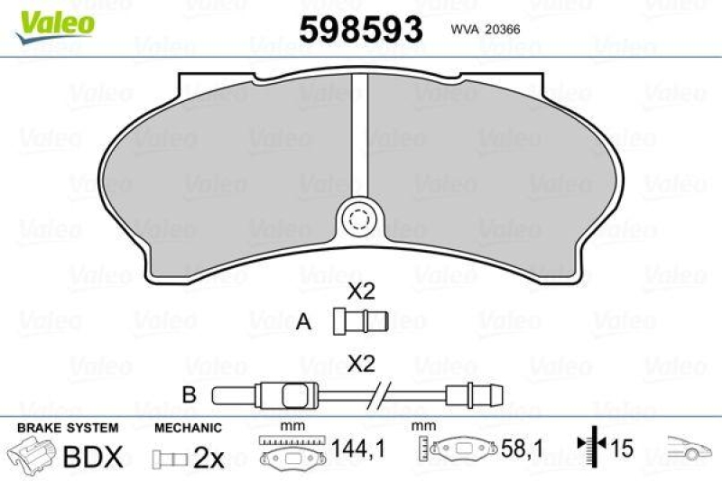 VALEO 598593 SBB-Satz PREMIUM