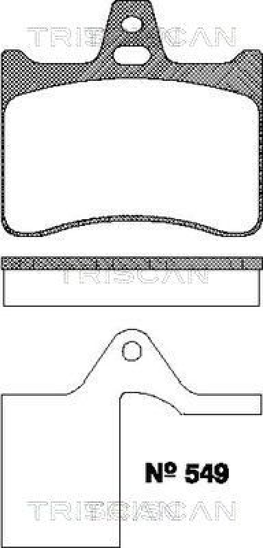 TRISCAN 8110 38004 Bremsbelag Hinten f&uuml;r Citroen Xantia