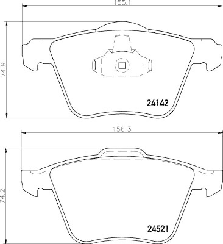 HELLA 8DB 355 013-001 Bremsbelagsatz Scheibenbremse