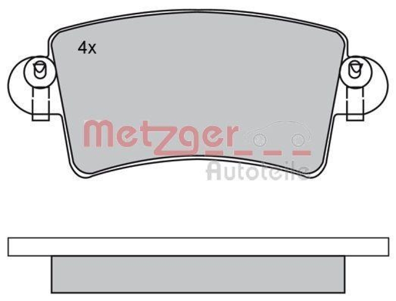 METZGER 1170171 Bremsbelagsatz, Scheibenbremse WVA 23 669