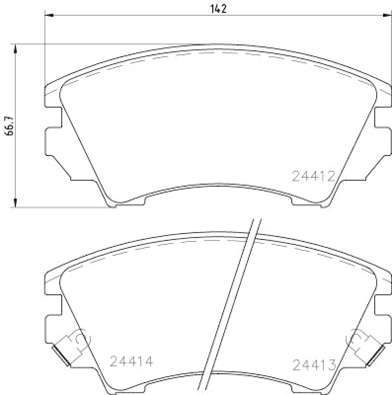 HELLA 8DB 355 013-041 Bremsbelagsatz Scheibenbremse