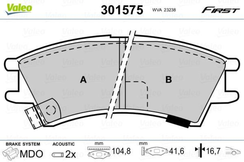 VALEO 301575 SBB-Satz FIRST