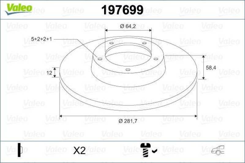 VALEO 197699 Bremsscheibe