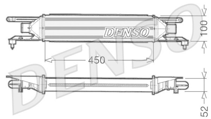 DENSO DIT09106 Ladeluftkühler FIAT PUNTO / GRANDE PUNTO (199) 1.3 D Multijet (2005 - )