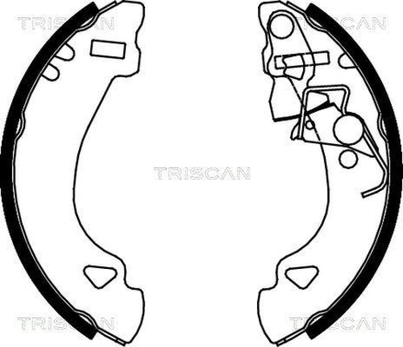 TRISCAN 8100 15548 Bremsbacken für Fiat Panda, Lancia Y10