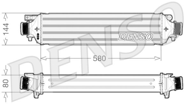 DENSO DIT09108 Ladeluftkühler FIAT Bravo 2007 1.8 P. Turbo / 1.9 MJET