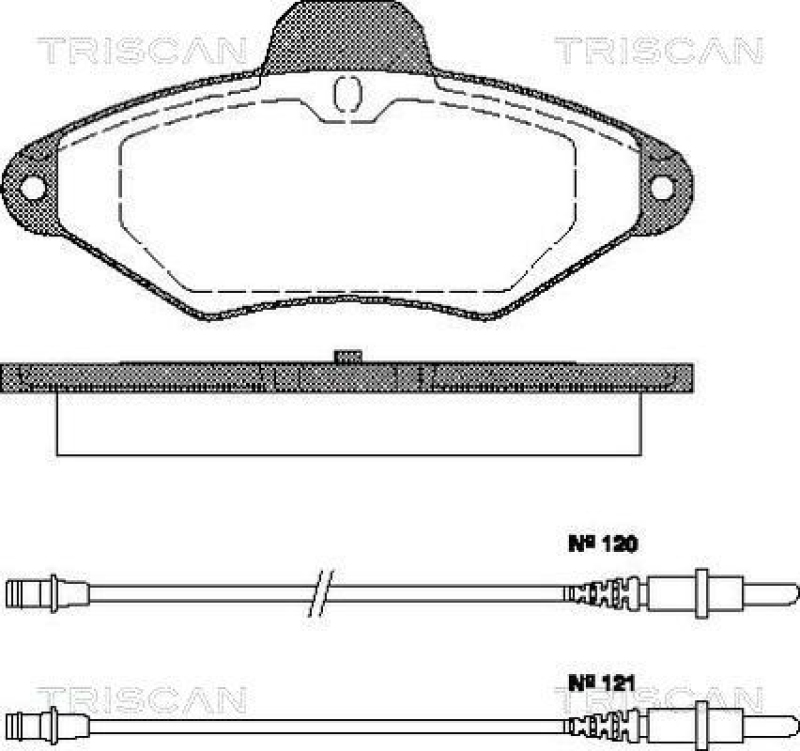 TRISCAN 8110 38156 Bremsbelag Vorne f&uuml;r Citroen Xantia