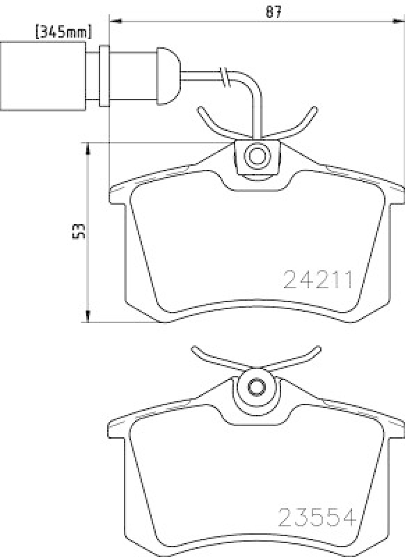 HELLA 8DB 355 013-131 Bremsbelagsatz Scheibenbremse