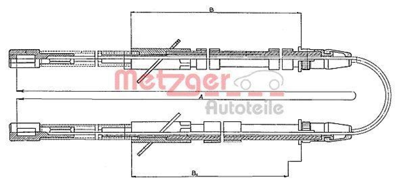 METZGER 10.562 Seilzug, Feststellbremse für LADA hinten