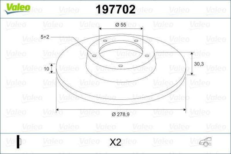 VALEO 197702 Bremsscheibe