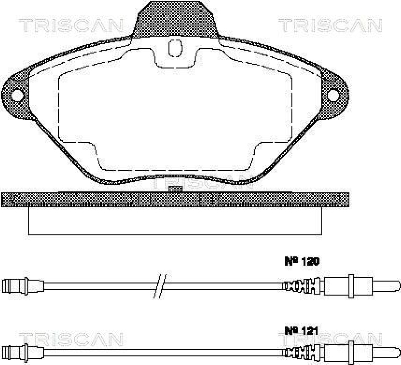 TRISCAN 8110 38180 Bremsbelag Vorne für Citroen Xantia