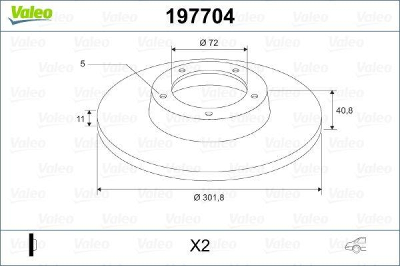 VALEO 197704 Bremsscheibe