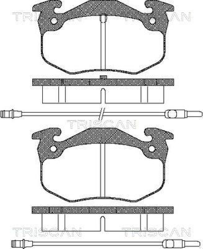 TRISCAN 8110 38780 Bremsbelag Vorne für Citroen Bx