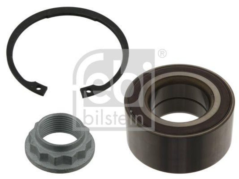 FEBI BILSTEIN 39828 Radlagersatz mit ABS-Impulsring, Achsmutter und Sicherungsring für BMW