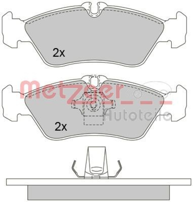 METZGER 1170179 Bremsbelagsatz, Scheibenbremse WVA 21 592