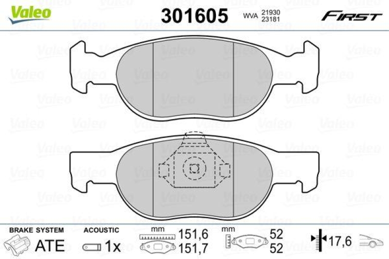 VALEO 301605 SBB-Satz FIRST