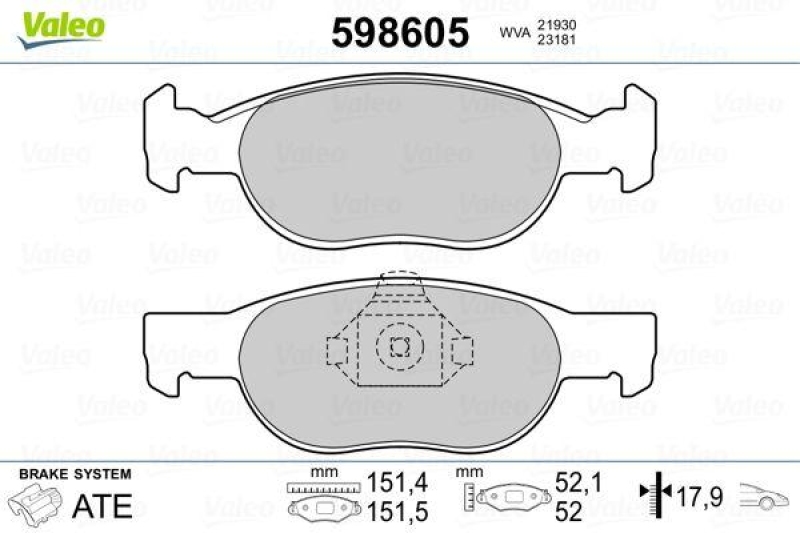 VALEO 598605 SBB-Satz PREMIUM