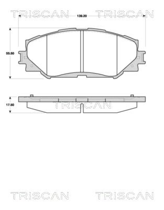 TRISCAN 8110 13070 Bremsbelag Vorne für Toyota Rav 4