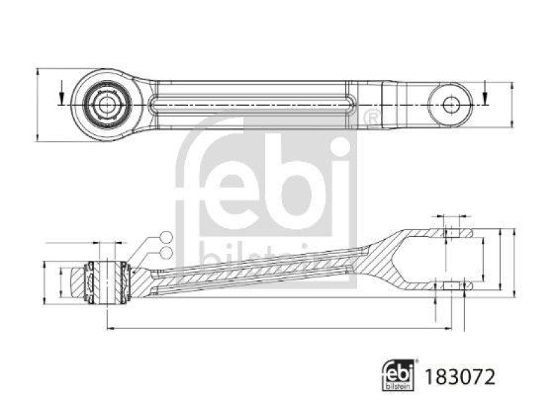 FEBI BILSTEIN 183072 Verbindungsstange mit Gummilager für Scania