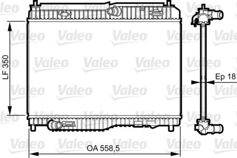 VALEO 735378 Motorkühler FORD FIESTA VI 1.4 TDCI 68