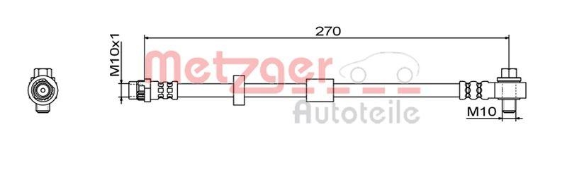 METZGER 4111579 Bremsschlauch für VOLVO HA links/rechts