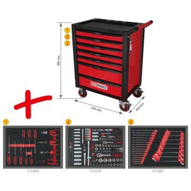 KS TOOLS 826.7215 Racingline Werkzeugwagen