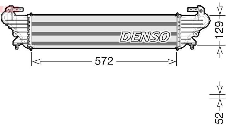 DENSO DIT09121 Ladeluftkühler FIAT 500L (351_, 352_) 1.3 D Multijet (14- )