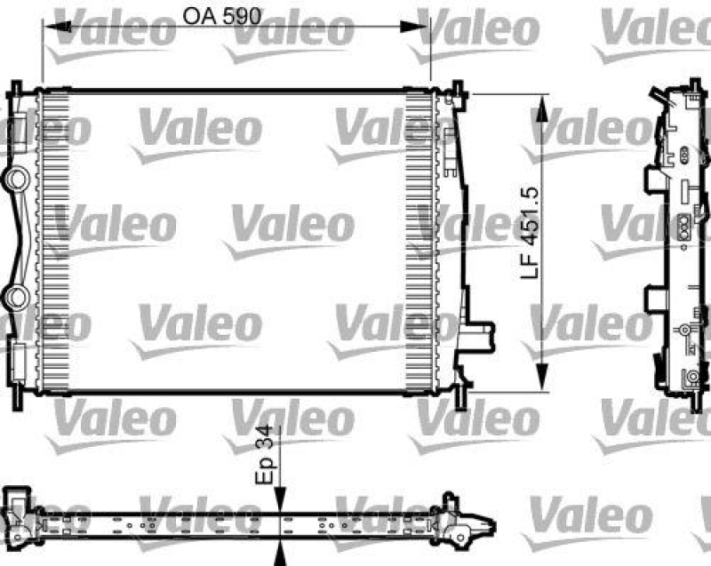 VALEO 735380 Motorkühler QASHQAI RESTYLING R9M 1.6DCI