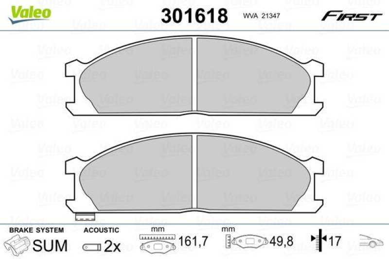 VALEO 301618 SBB-Satz FIRST