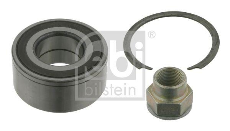 FEBI BILSTEIN 24524 Radlagersatz mit ABS-Impulsring, Achsmutter und Sicherungsring für Fiat