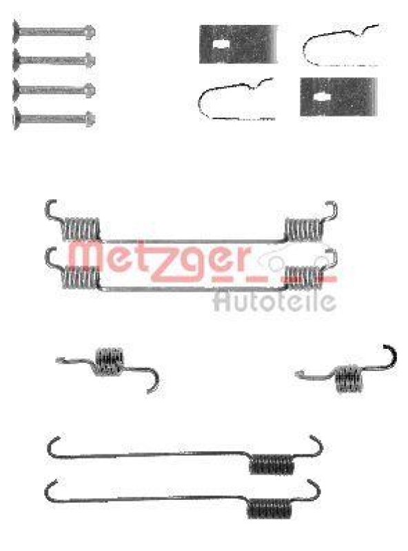 METZGER 105-0007 Zubehörsatz, Bremsbacken für NISSAN/SUZUKI