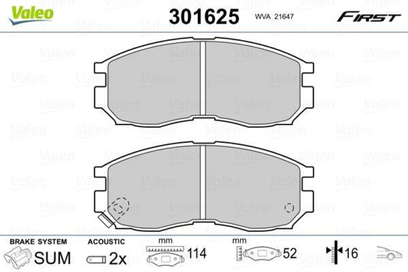 VALEO 301625 SBB-Satz FIRST