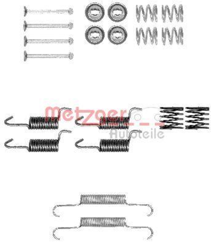 METZGER 105-0010 Zubeh&ouml;rsatz, Feststellbremsbacken f&uuml;r CITROEN/MITSUBISHI/PEUGEOT/SUBARU