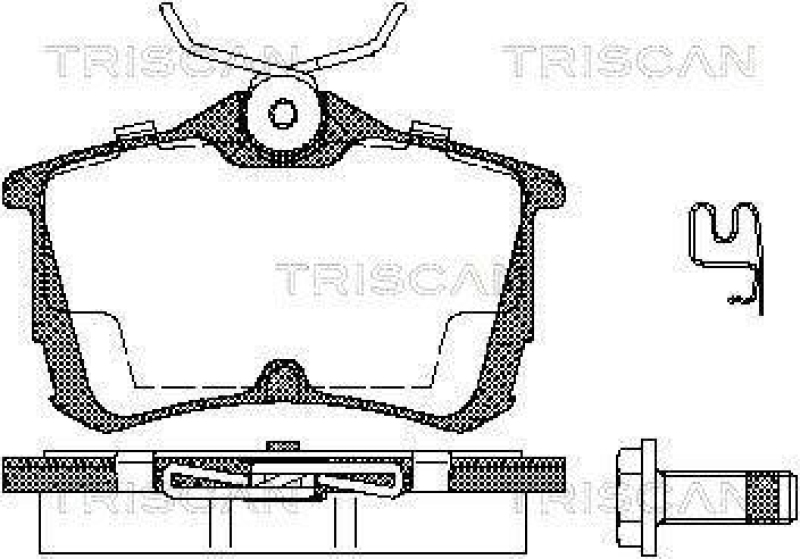 TRISCAN 8110 40006 Bremsbelag Hinten für Honda